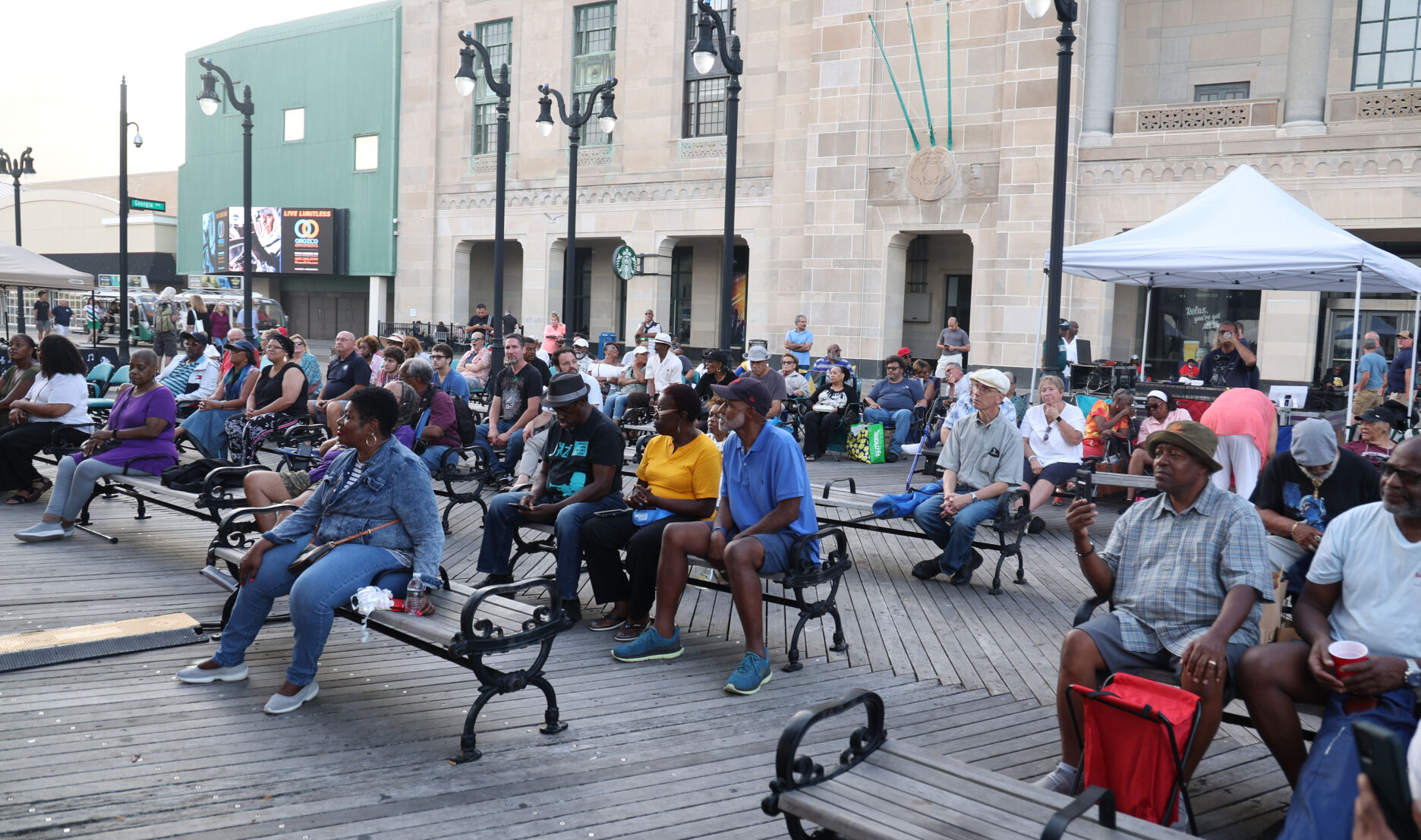 Concert at "Chicken Bone Beach" at Kennedy Plaza